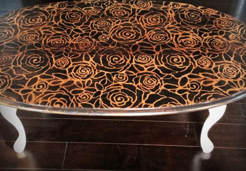 4 Out-Of-The-Box Stenciled Table Top Ideas