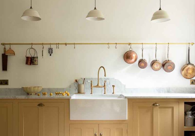 Aged Brass Hanging Rails