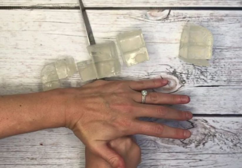 DIY Glitter Gem Stone Soap