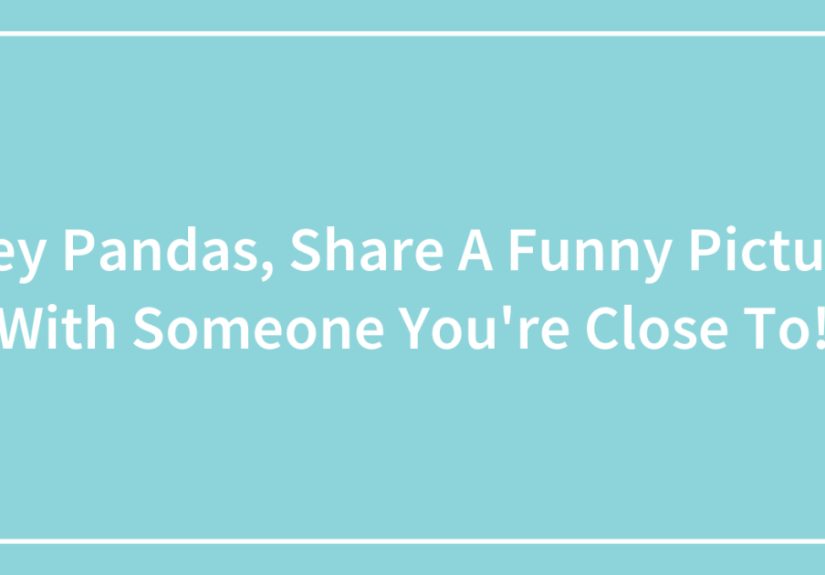 Hey Pandas, Share A Funny Picture With Someone You’re Close To!