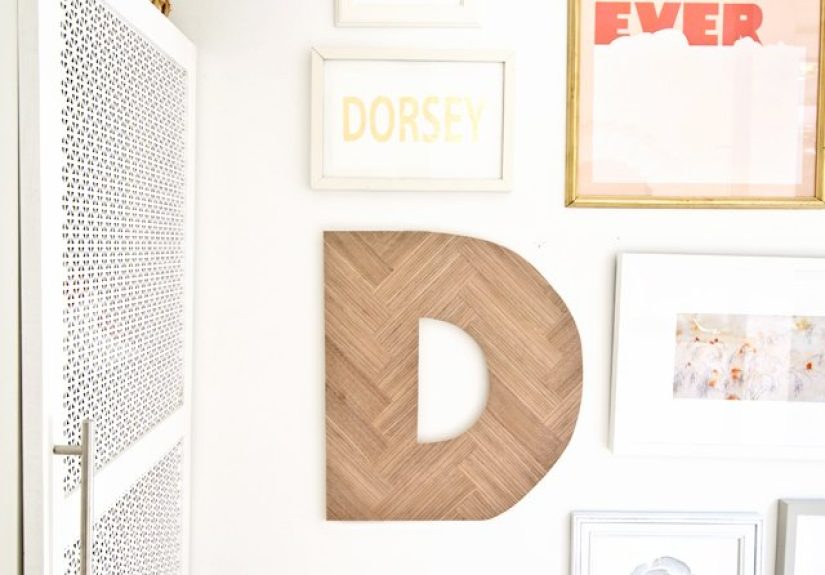 How to Make Decorative Herringbone Wood Letters