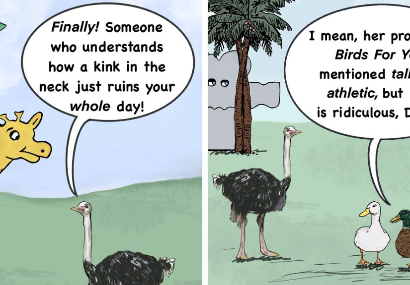 My Enormously Funny Comics About The “Ostrich Life”