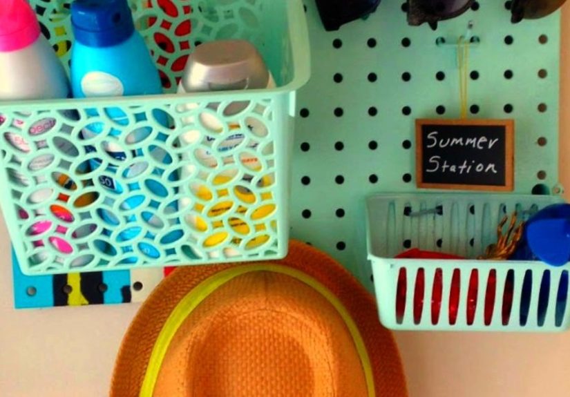 Organizing Summer Items On A Pegboard