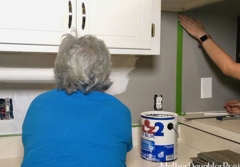Peel & Stick Kitchen Tile Install