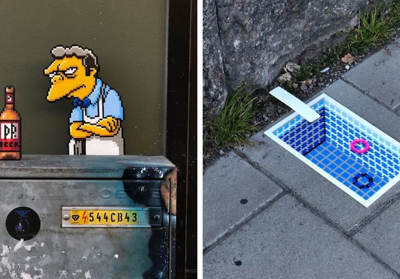 Swedish Artist Is ‘Vandalizing’ Streets With His Stunning Pixel Art (New Pics)