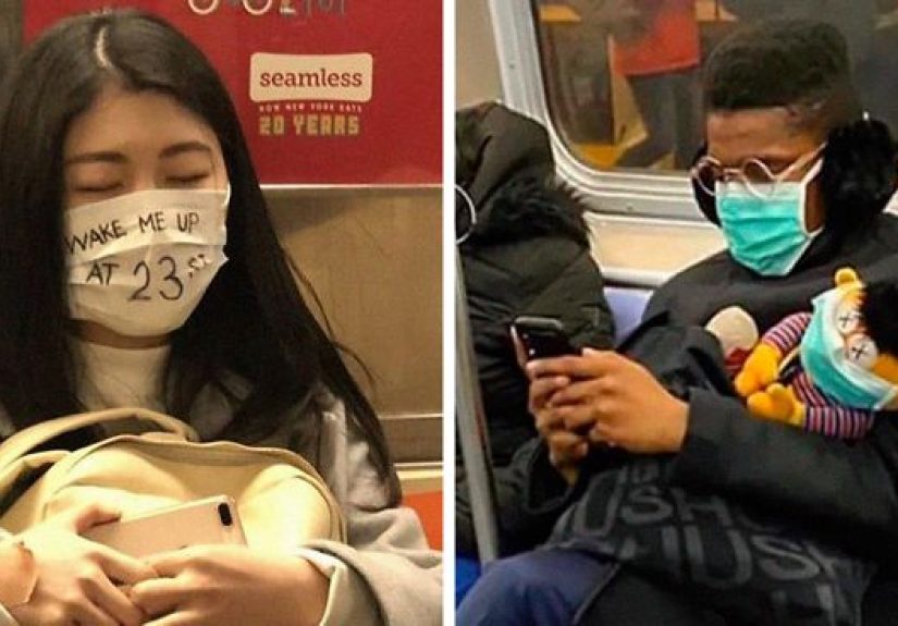 This Instagram Page Is Posting The Most Ridiculous Corona Masks Spotted On The Subway (37 Pics)