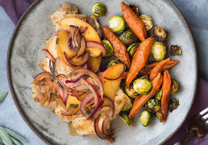 Autumn-Inspired Chicken Thighs with Apples and Root Veggies
