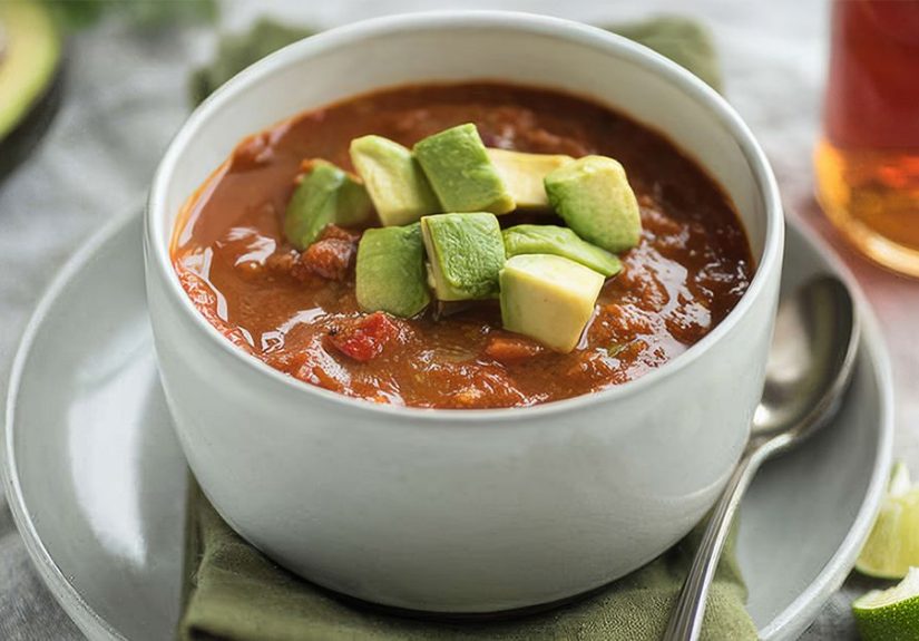 Hearty Pumpkin Chili and Avocado