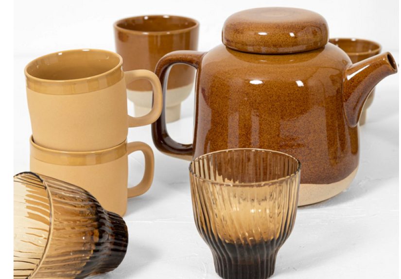 Rutunda Set of 2 Small Cups Brown