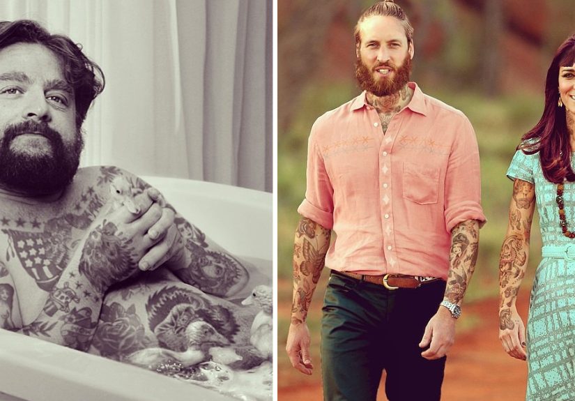 Artist Tattoos Celebrities In Photoshop