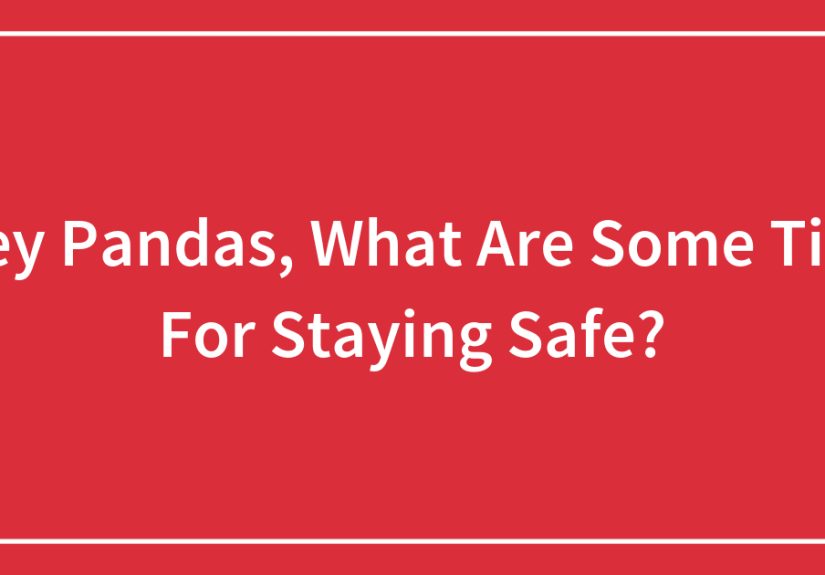 Hey Pandas, What Are Some Tips For Staying Safe?