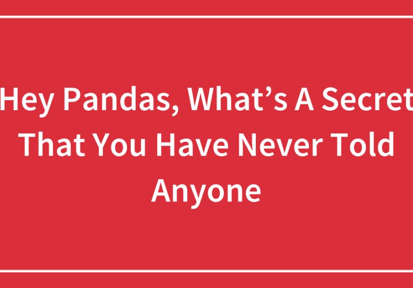 Hey Pandas, What’s A Secret That You Have Never Told Anyone?