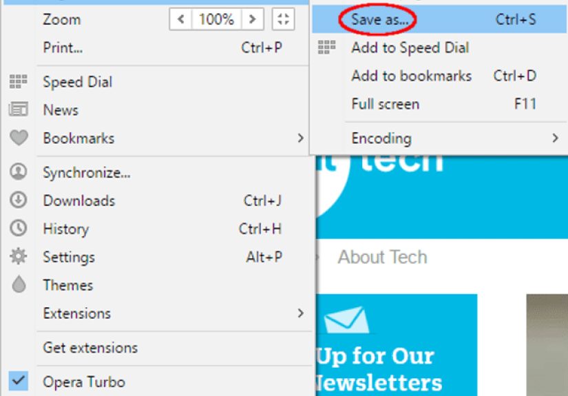 How to Save Web Pages in the Opera Desktop Browser