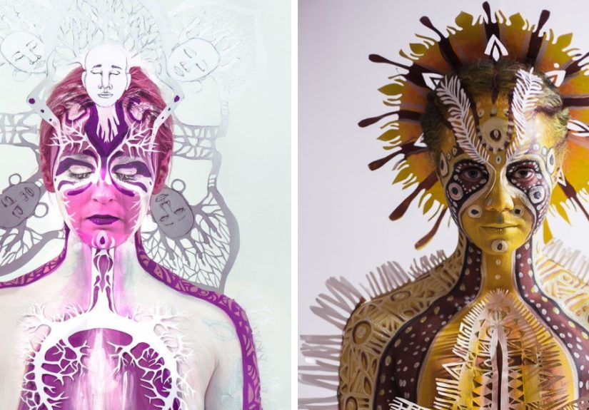Inspiring Paper Art And Bodypainting By Artist Vilija Vitkute