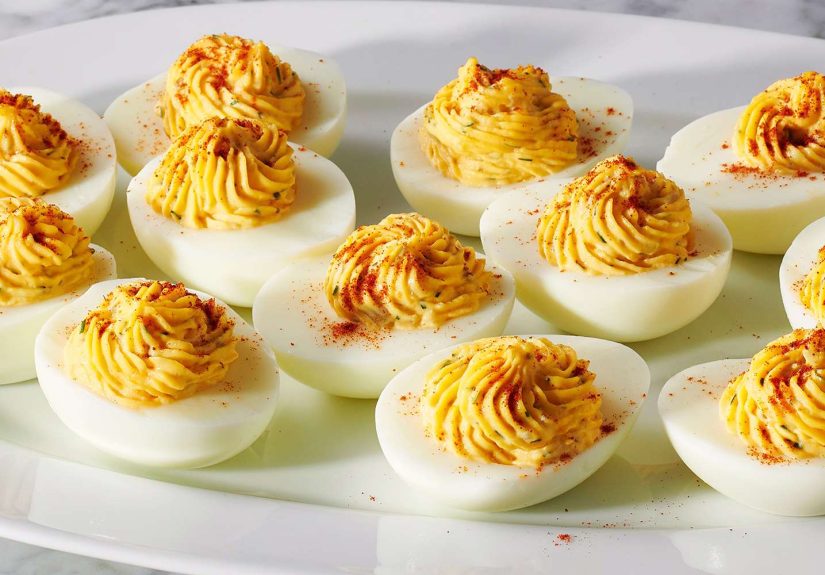 Recipe for Dilly Deviled Eggs With Dill Pickle