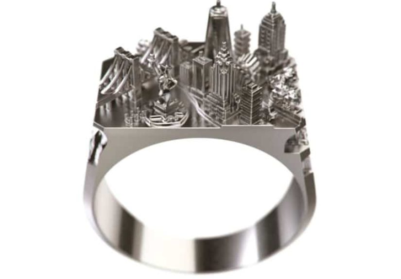 Astoundingly Detailed Architecture Rings Contain Entire City Skylines (Infographic)