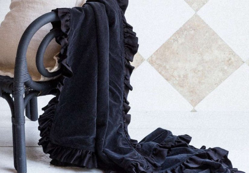 Bella Notte Throw Blanket Cotton Velvet