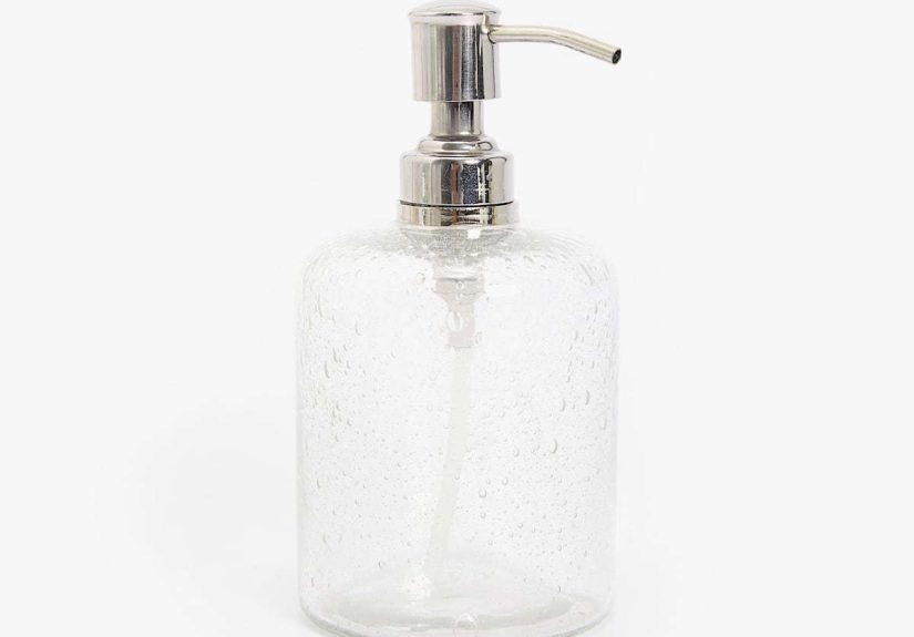Crackled Glass Soap Dispenser