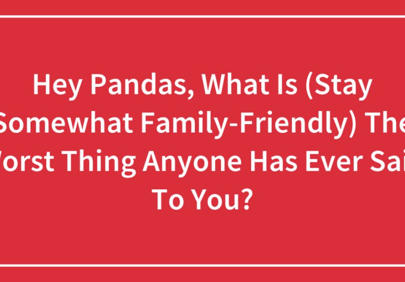 Hey Pandas, What Is (Stay Somewhat Family-Friendly) The Worst Thing Anyone Has Ever Said To You?