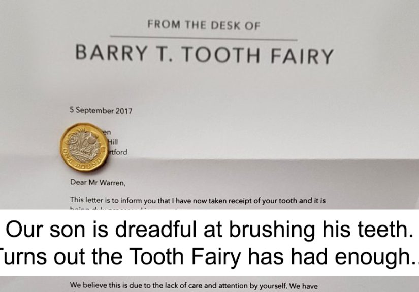 Parents Tired Of Their Son Not Brushing His Teeth Come Up With This Genius Letter From The Tooth Fairy