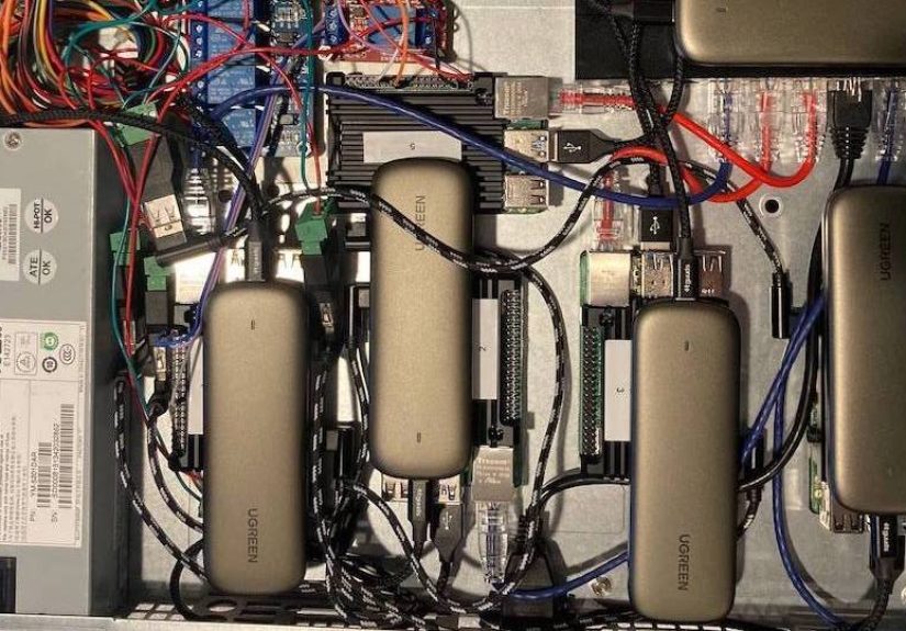 Raspberry Pi Server Cluster In 1U Rack-Mount Case