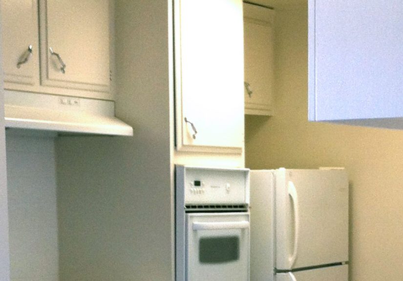 Rental Kitchen Makeover: From Generic White to Upgraded Blue Kitchen