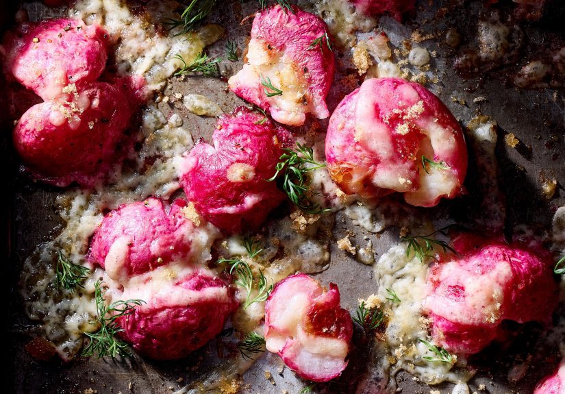 Sweet and Tangy Smashed Radishes Recipe