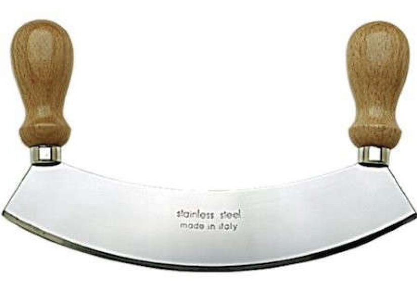 Amco Stainless Steel with Silicone Handle Mezzaluna