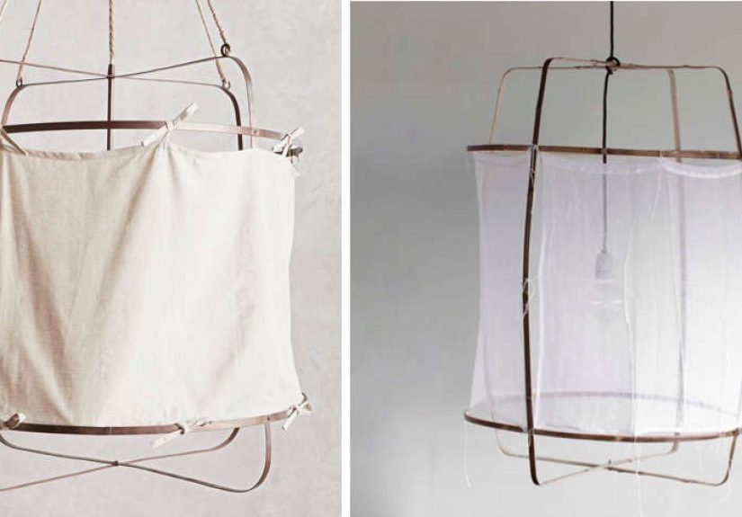 High/Low: Fabric Hoop Ceiling Light Fixture