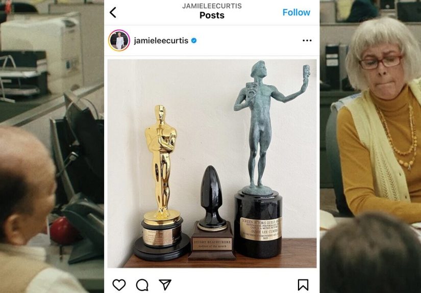 Jamie Lee Curtis Sticks Her Oscar Exactly Where It Belongs