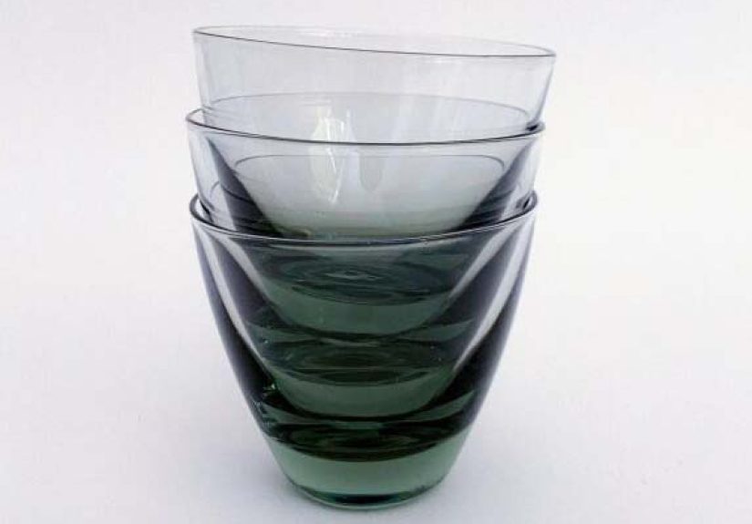 Set of Three Vintage Libbey Smoke Glass Sake Cups