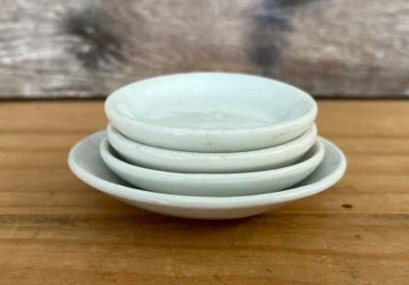 White Ironstone Butter Pats